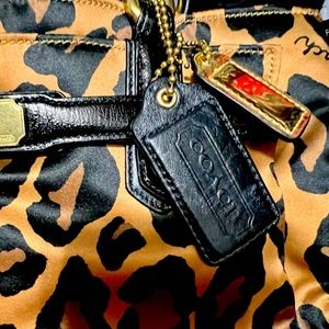 Coach leopard print purse.